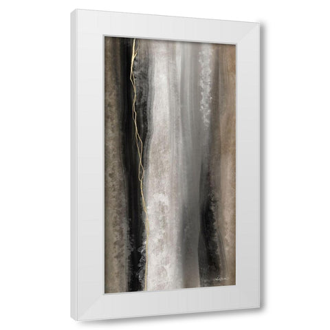 Mocha Java Gold Abstract White Modern Wood Framed Art Print by Bawden, Angela