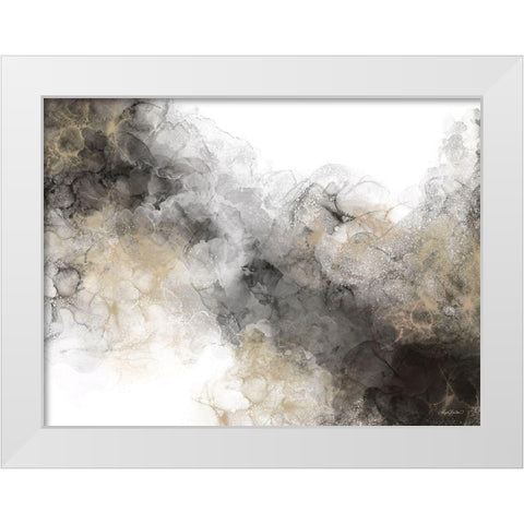 Fawn Mushroom Abstract 1 White Modern Wood Framed Art Print by Bawden, Angela