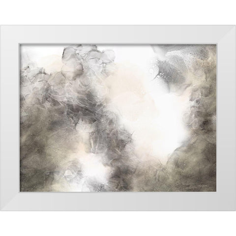 Fawn Mushroom Abstract 2 White Modern Wood Framed Art Print by Bawden, Angela