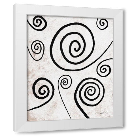 Earthy Boho Abstract 5 White Modern Wood Framed Art Print by Bawden, Angela