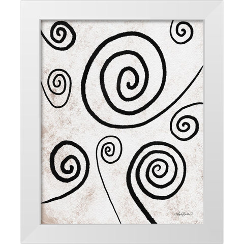 Earthy Boho Abstract 5 White Modern Wood Framed Art Print by Bawden, Angela