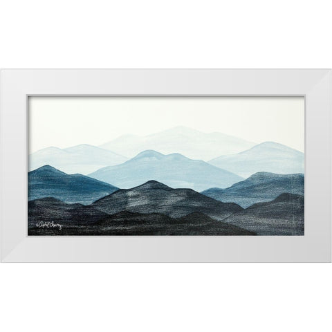 Blue Ridge Mountain Range I White Modern Wood Framed Art Print by Chavez, April