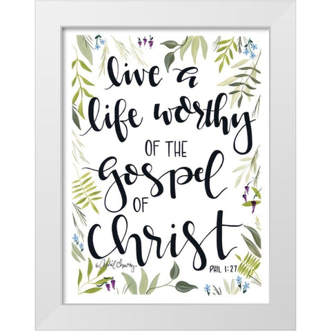 The Gospel of Christ    White Modern Wood Framed Art Print by Chavez, April