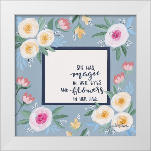 Magic in Her Eyes White Modern Wood Framed Art Print by Chavez, April