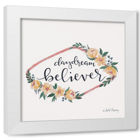 Daydream Believer White Modern Wood Framed Art Print by Chavez, April