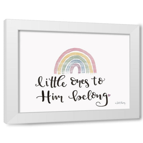 Little ones to Him Belong    White Modern Wood Framed Art Print by Chavez, April