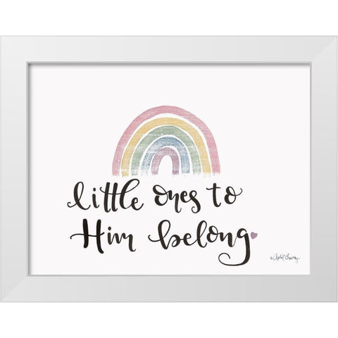 Little ones to Him Belong    White Modern Wood Framed Art Print by Chavez, April