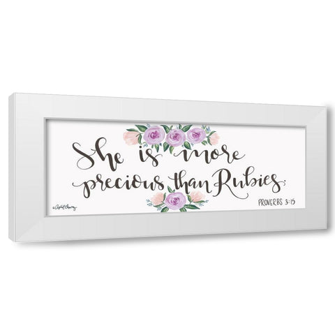 Proverb 3:15     White Modern Wood Framed Art Print by Chavez, April