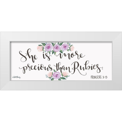 Proverb 3:15     White Modern Wood Framed Art Print by Chavez, April