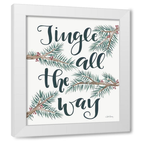 Jingle All the Way     White Modern Wood Framed Art Print by Chavez, April