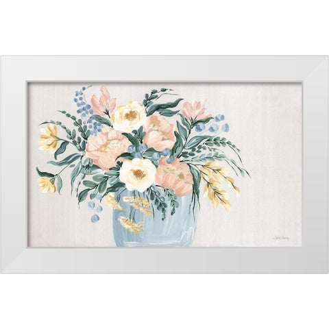 Spring Florals I   White Modern Wood Framed Art Print by Chavez, April