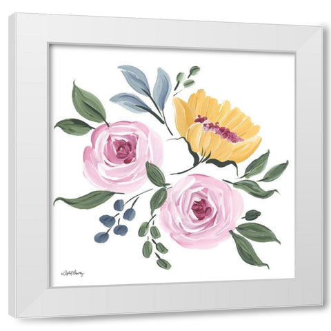 Sunday Bouquet White Modern Wood Framed Art Print by Chavez, April