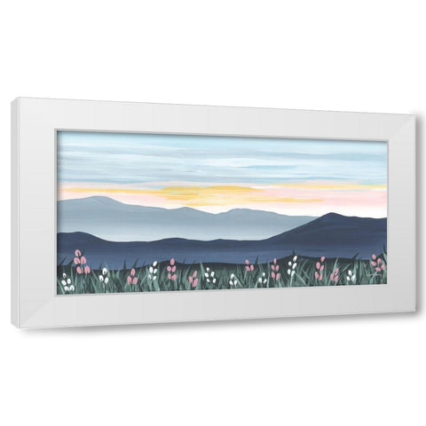 Sunset Over the Blue Ridge White Modern Wood Framed Art Print by Chavez, April