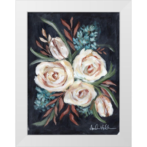 A Whisper of Blue White Modern Wood Framed Art Print by Hilburn, Amanda