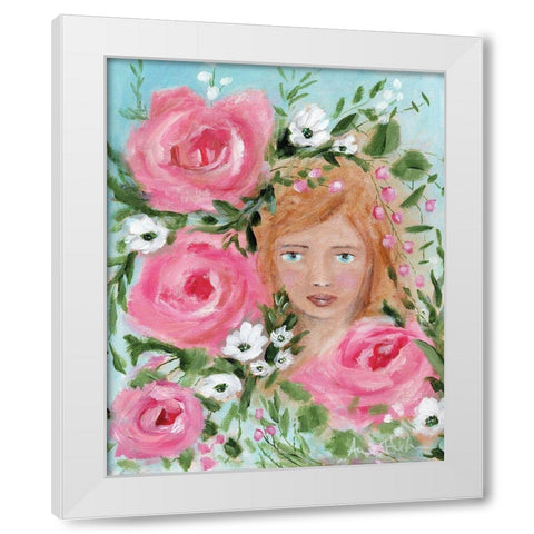 Rosie Anne White Modern Wood Framed Art Print by Hilburn, Amanda