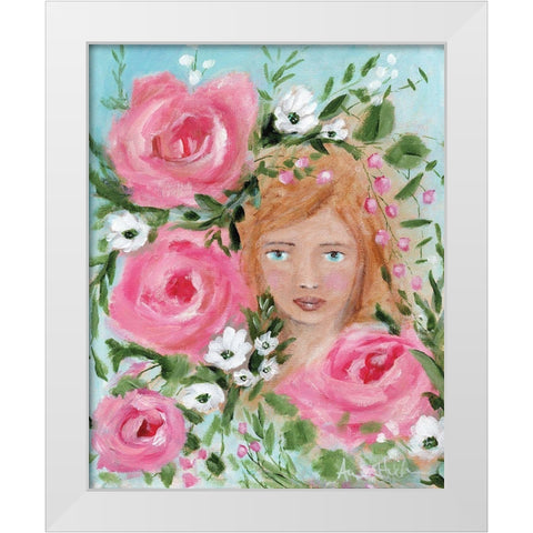 Rosie Anne White Modern Wood Framed Art Print by Hilburn, Amanda