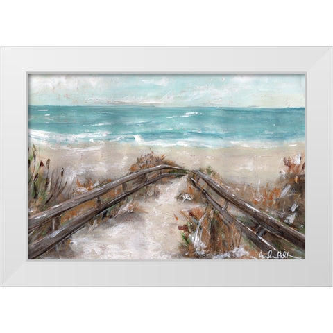 Sandy Shores White Modern Wood Framed Art Print by Hilburn, Amanda