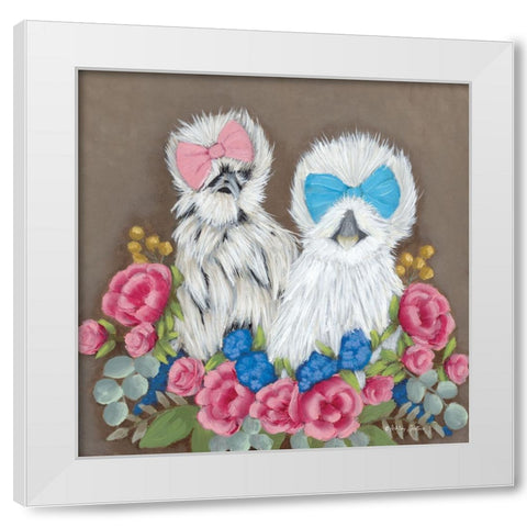 Silkie Chickens White Modern Wood Framed Art Print by Justice, Ashley
