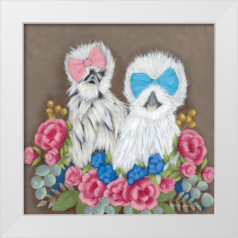 Silkie Chickens White Modern Wood Framed Art Print by Justice, Ashley