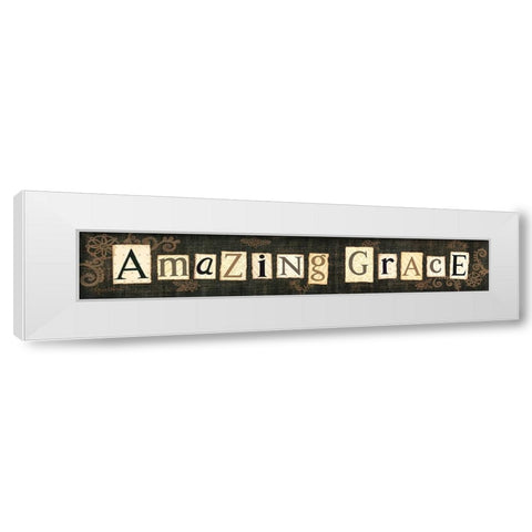 Amazing Grace White Modern Wood Framed Art Print by LaPoint, Annie