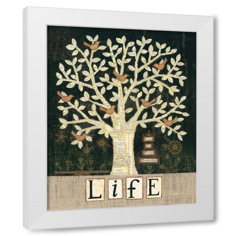 Tree of Life White Modern Wood Framed Art Print by LaPoint, Annie