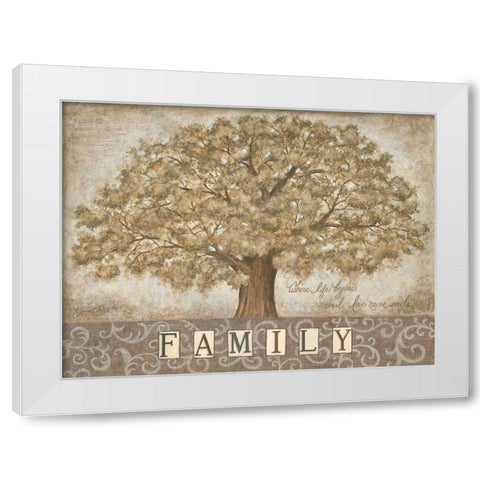 Our Family Tree White Modern Wood Framed Art Print by LaPoint, Annie