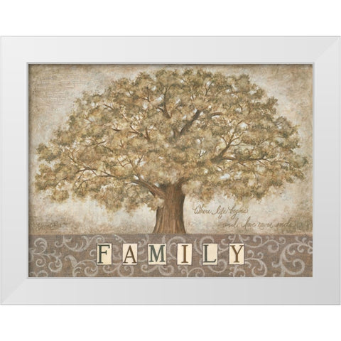 Our Family Tree White Modern Wood Framed Art Print by LaPoint, Annie