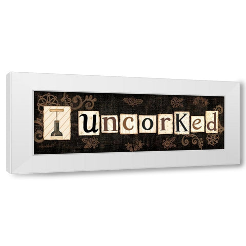 Uncorked White Modern Wood Framed Art Print by LaPoint, Annie