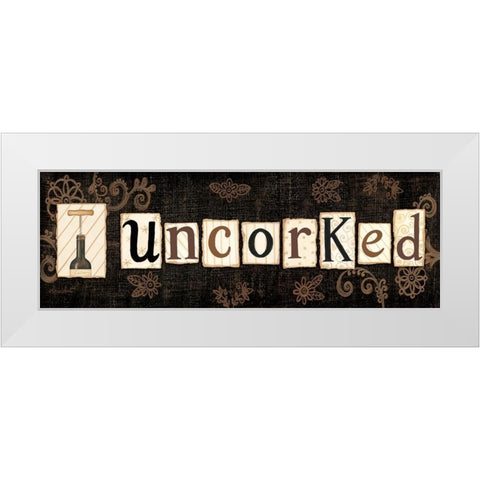 Uncorked White Modern Wood Framed Art Print by LaPoint, Annie