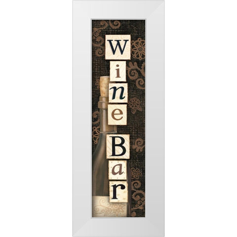 Wine Bar White Modern Wood Framed Art Print by LaPoint, Annie