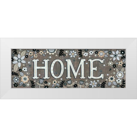 Home Floral White Modern Wood Framed Art Print by LaPoint, Annie