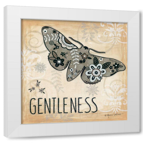 Gentleness White Modern Wood Framed Art Print by LaPoint, Annie