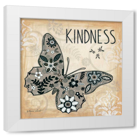 Kindness White Modern Wood Framed Art Print by LaPoint, Annie
