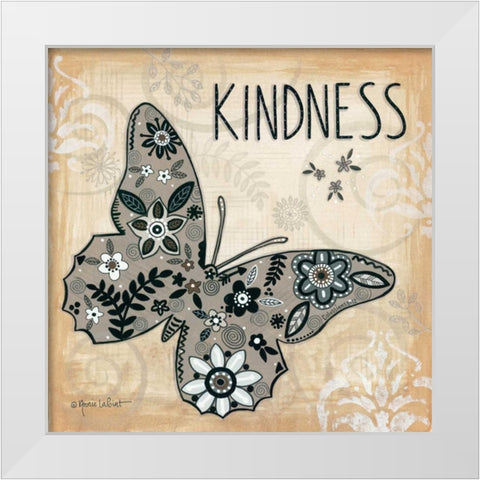Kindness White Modern Wood Framed Art Print by LaPoint, Annie