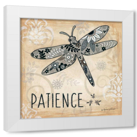 Patience White Modern Wood Framed Art Print by LaPoint, Annie