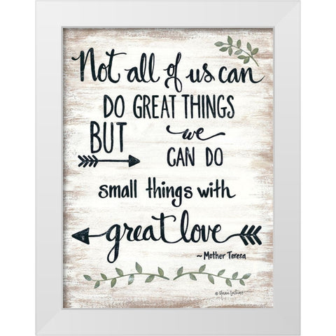 Great Love White Modern Wood Framed Art Print by LaPoint, Annie