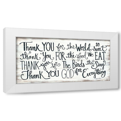 Thank You Lord White Modern Wood Framed Art Print by LaPoint, Annie