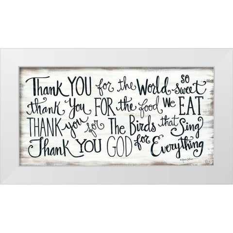 Thank You Lord White Modern Wood Framed Art Print by LaPoint, Annie