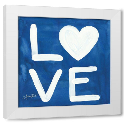 Big Love White Modern Wood Framed Art Print by LaPoint, Annie