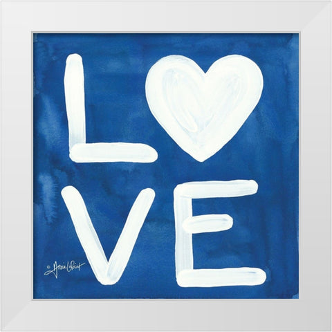 Big Love White Modern Wood Framed Art Print by LaPoint, Annie