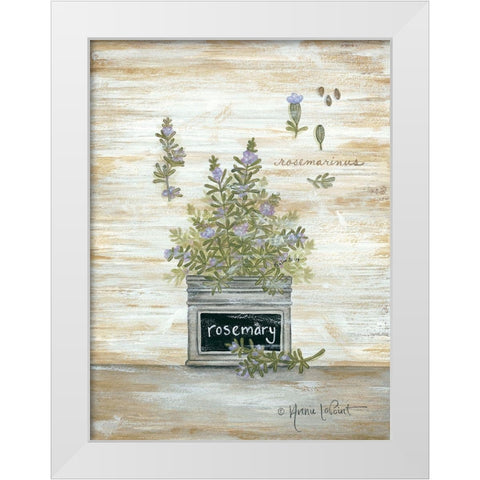 Rosemary Botanical White Modern Wood Framed Art Print by LaPoint, Annie