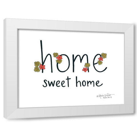 Home Sweet Home White Modern Wood Framed Art Print by LaPoint, Annie