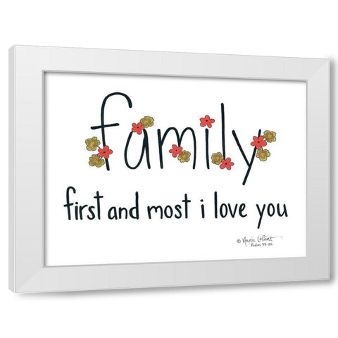 Family First and Most White Modern Wood Framed Art Print by LaPoint, Annie
