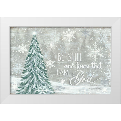 Be Still White Modern Wood Framed Art Print by Laponit, Annie