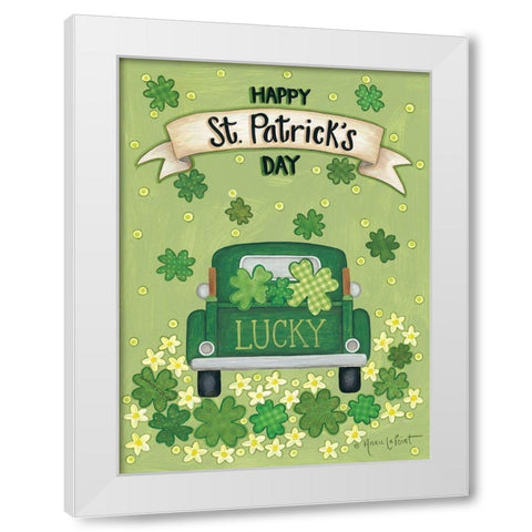 Lucky Truck White Modern Wood Framed Art Print by LaPoint, Annie