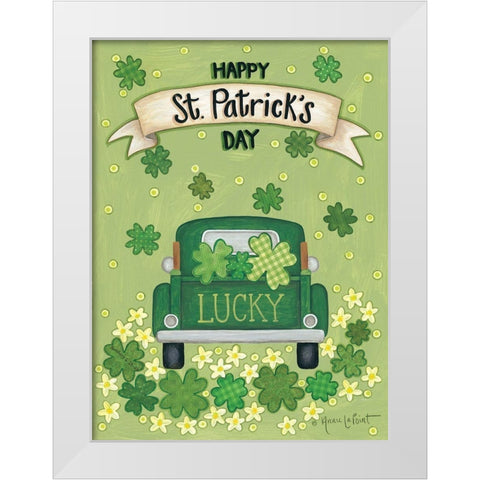 Lucky Truck White Modern Wood Framed Art Print by LaPoint, Annie