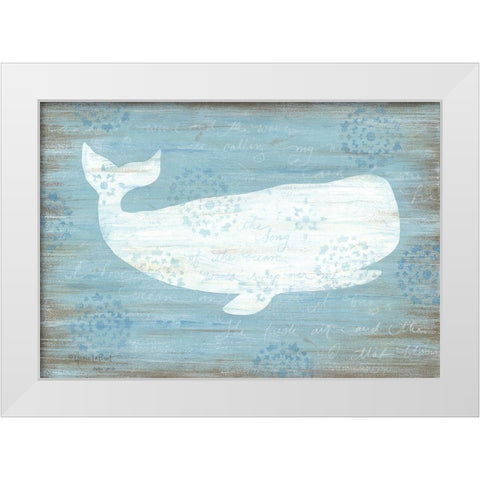 Ocean Whale   White Modern Wood Framed Art Print by LaPoint, Annie