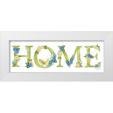 Hydrangeas in Bloom HOME White Modern Wood Framed Art Print by LaPoint, Annie