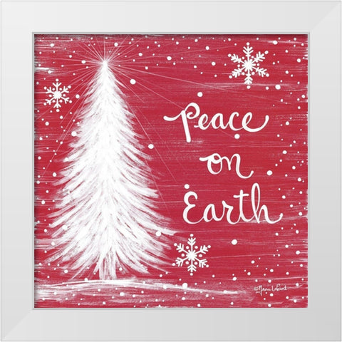 Peace on Earth Trees White Modern Wood Framed Art Print by LaPoint, Annie