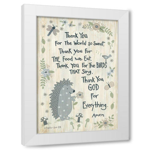 Thank You God    White Modern Wood Framed Art Print by LaPoint, Annie